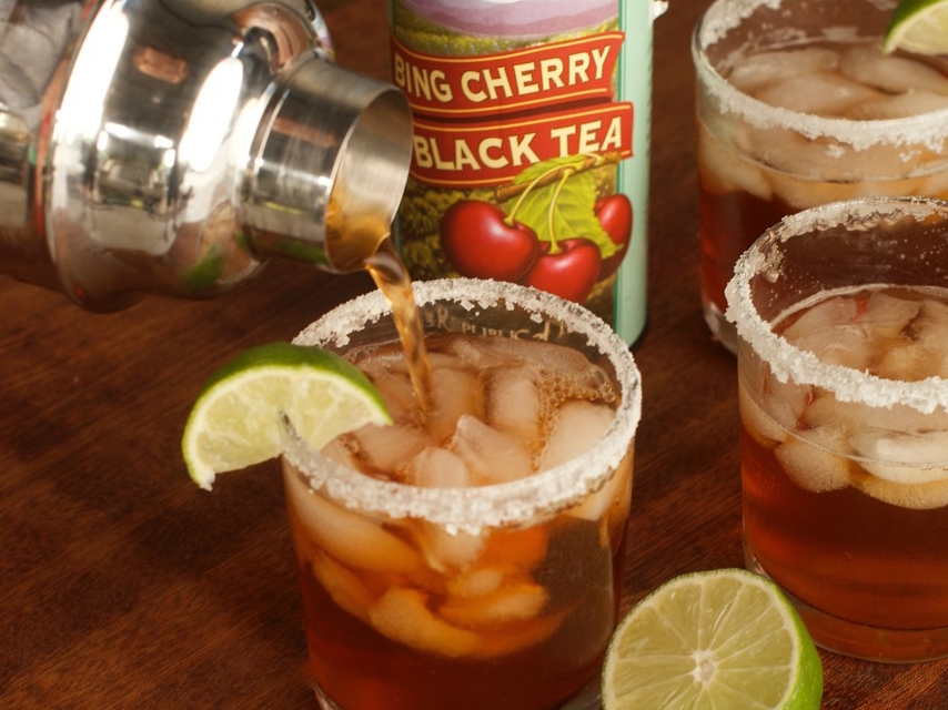 Bing Cherry Black Tea Cocktail